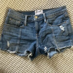 Frame denim short shorts